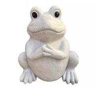 SWENEEN Garden Animals Figure, Creative Sitting Frog Meditating Ornament, Handmade Resin Art Decor for Yard Porch Patio Lawn Pond Sculpture