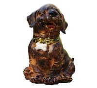 SWENEEN Garden Dog Ornaments, Realistic Golden Retriever Statue, Animal Memorial Figurines, Resin Sculpture Waterproof, Decorated in Outdoor Home Courtyard Grass