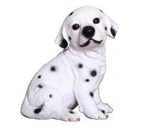 SWENEEN Garden Figurines, Dalmatians Black and White Dog Statue, Animal Memorial Ornaments, Resin Sculpture Waterproof, Decorated in Outdoor Home Courtyard Grass