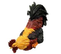 SWENEEN Garden Ornament Cock Decoration Statue Resin Figurine American Country Rooster Collection for the Home Garden Statues Outdoor Model,White,Yellow