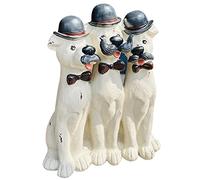 SWENEEN Garden Ornaments, Realistic Guard Dog Statue, Art Animal Memorial Figurines, Resin Sculpture Waterproof, Decorated in Outdoor Home Courtyard Grass