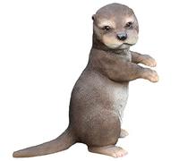 SWENEEN Garden Ornaments, Realistic Otter Statue, Resin Figurines, Animal Sculpture Waterproof, Decorated in Outdoor Home Courtyard Grass