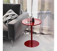 SWENEEN High Bar Table Bistro Table Metal Bar Table Red Round Pub Bistro Table Cocktail Table For Kitchen Dining Room Living Room, Sofa Side Table High Top End Table-Small Space,40x40x62cm