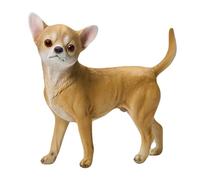 SWENEEN Home Garden Ornaments, Realistic Chihuahua Dog Statue, Animal Memorial Figurines, Decorated in Courtyard Grass Outdoor Resin Waterproof Sculpture,Orange,Orange