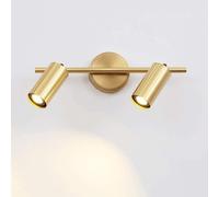 SWENEEN Lighting Wall Ceiling Spotlights Flush Mount Fix Track Spotlight H65 Copper Fixture with 180° Adjustable Lamp Head Display Accent Spot Lighs for Dining Room Kitchen Bedroom Vanity,Double Head