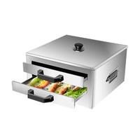 SWENEEN Rice Noodle Rolls Steamer, Multifunctional Rice Roll Machine, With Scraper,for Cooking Dim Sum Buns Dumplings,for Commercial,2 Layer