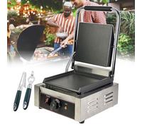 SWENEEN Single-plate Electric Sandwich Press Grill, Sandwich Makers & Bread Presses with 50-300℃ Adjustable Temperature,Groo/Smoo