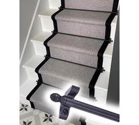 SWENEEN Stair Rods for Runners Set of 13 Pack 95cm/37.4in/3.1ft Metal Carpet Runner Bars with Round Finial Hollow Staircase Floor Covering Poles for Fixed Step Tube,5 Pack,50cm/19.7in/1.6ft