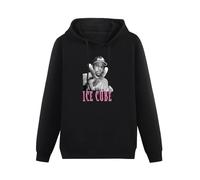SwePerfQ Ice Cube Pink Peace Music Rap Concert Mens Sweatshirts Black Unisex Mens Pullover Hoodies M