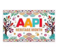 Swepuck 72x43inch AAPI Heritage Month Backdrop Asia Americans Photography Background Kids Classroom Bulletin Board Cultural Party Decorations Photo Banner Booth Props