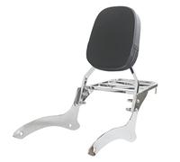 SWESGI Chrome Passenger Backrest Sissy Bar with Luggage Rack Fits for 2000-2011 Yamaha V-Star XVS 1100 Classic Dragstar XVS 1100 Classic