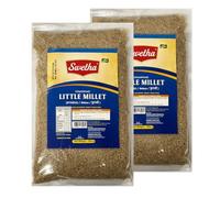 Swetha Millets Unpolished Low Glycemic Index Than Rice Easy To Cook Healthy Product Of India 500G (Pack Of 2, Little Millet)