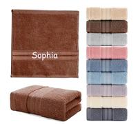 SWETHT Personalised Embroidered Towel with Custom Name - Luxury Soft Face Cloth| Bath Sheet for Baby, Kids & Adults | Unique Wedding, Birthday Gift Idea 100% Cotton