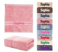 SWETHT Personalised Embroidered Towel with Custom Name - Luxury Soft Face Cloth| Bath Sheet for Baby, Kids & Adults | Unique Wedding, Birthday Gift Idea 100% Cotton