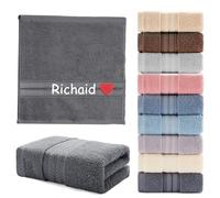 SWETHT Personalised Embroidered Towel with Custom Name - Luxury Soft Face Cloth| Bath Sheet for Baby, Kids & Adults | Unique Wedding, Birthday Gift Idea 100% Cotton
