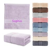 SWETHT Personalised Embroidered Towel with Custom Name - Luxury Soft Face Cloth| Bath Sheet for Baby, Kids & Adults | Unique Wedding, Birthday Gift Idea 100% Cotton