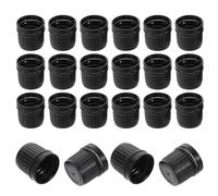 SWETRACE 100pcs Essential Oil Bottle Dispenser Caps with 18 Tooth Tamper Evident Screw Caps Leak Proof Plastic Fragrance Bottle Lids for Oktoberfest Aromatherapy Use