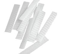 SWETRACE 100Pcs White PE Plastic Makeup Brush Protective Covers Mesh Sleeves Breathable Makeup Brush Guards for Travel and Daily Use