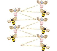 SWETRACE 10pcs Bee Hair Pins for Decorative Bobby Pins with Shiny Alloy Material and Chic Appearance, Assorted Colour Hair Accessories for Daily Use