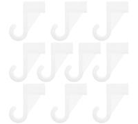 SWETRACE 10pcs Closet Rod Hooks for Bedroom with Universal Compatibility and Space-Saving Design, Plastic and Aluminum Alloy Wardrobe Storage Bracket for Closet Upgrades and Organizing