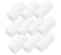 SWETRACE 10pcs White Silicone Drumstick Caps Drum Stick Mute Tips Drumstick Practice Ends Percussion Instrument Accessories for Drum Kit and Electronic