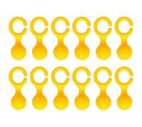SWETRACE 12pcs Foldable Umbrella Storage Hooks in Yellow Plastic, Compact Rain Gear Organizer with Mop and Broom Holder for Outdoor and Bathroom Supplies Random Color