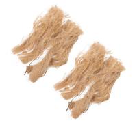 SWETRACE 2 Packs Jute Silk Fire Starter Tools Brown Outdoor Survival Supplies Start A Fire Work in Weather Conditions for Outdoor Activities