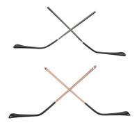 SWETRACE 2 Pairs Metal Eyeglass Arm Replacement Temples for Left and Right Frames, Brown and Gunmetal Colors, Universal Spectacle Arms Repair Accessories for Glasses Frames