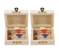 SWETRACE 2 Set Wooden Keepsake Storage Boxes for Newborns with Glass Lids, Sturdy and Elegant Design for First Haircut Curl and Umbilical Cord Memory, for Home Decor and Displaying