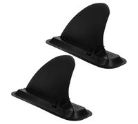 SWETRACE 2 Sets Black Plastic Surfboard Tail Fins Paddle Board Water Stabilizers Large Fish Fin for Improved Handling and Enhanced Performance