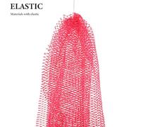 SWETRACE 2pcs African Exfoliating Net Bath Sponge Back Scrubber for Shower Handle, Body Scrubber Mesh Cloth for Deep Cleansing and Exfoliation, Suitable for Men and Women, Pink and Dark