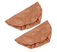 SWETRACE 2pcs Coffee Colour Circular Cloth Lamp Shades with Built-in Elastic Edge Structure, Removable and Easy Assembly Without Tools, Suitable for Ceiling Lamps in Bedroom and Home