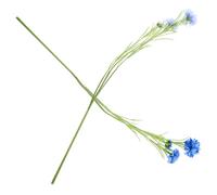 SWETRACE 2pcs Cornflower Decoration Fake Flowers 3-head Silk Cloth Delicate Touch Realistic Appearance for Valentine's Day Case