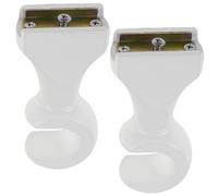 SWETRACE 2pcs Curtain Rod Brackets Rod Holders for Wall 4.79x2.16x1.18in Wood Reusable Classic Elegant Appearance Window Frame Curtain Bracket for Balcony