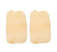 SWETRACE 2pcs Exfoliating Sisal Sponges Sisal Body Scrubber 5.89x3.73x1.97in Practical Promote Bathing with Lanyard Elastic Band