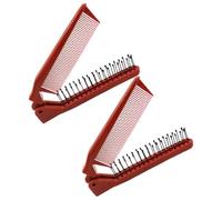 SWETRACE 2pcs Foldable Pocket Comb and Small Travel Hair Brush Set with Compact Plastic Design for On-the-go Hair Styling, for Travel and Can Be Carried in Purse