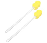 SWETRACE 2pcs Long Handle Bath Back Scrubber Brush with Sponge, Body Exfoliating Shower Sponge for Deep Cleaning, 57cm Back Scrubbers Suitable for Skin Types and Bathing Use