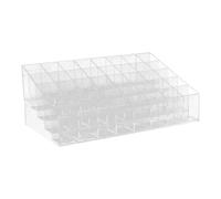 SWETRACE 2pcs Multi-grid Lipstick Organizer Rack White Desktop Lipstick Holder Space Saving Easy to Use Makeup Accessory for Home Or Salon