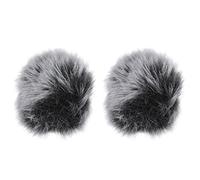 SWETRACE 2pcs Noise Fur Cover for Mic Supple Microphone Covers Mic Windproof for Pop Shield for Microphone and Wind Deflector Clips