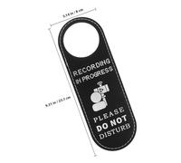 SWETRACE 2pcs Office Door Hanger Sign Door Knob Sign with Creative Appearance Black Pu Material Fine Workmanship Multi-function Indoor Use for Office