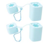 SWETRACE 2pcs Silicone Lipstick Case with Chain, Portable Lip Gloss Holder Keychain for Purse, Convenient Opening and Protective Silicone Shell, for Everyday Bag Storage and Makeup on The