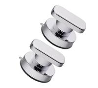 SWETRACE 2Pcs Silver Suction Cup Bathroom Grab Bars for Elderly Safety Support Handles, Small Non-Drilling Wall Mounted Bathtub Rails for Shower and Toilet Aid
