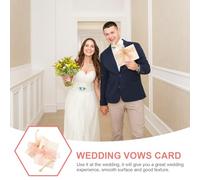 SWETRACE 2pcs Vow Cards for Weddings and Banquets, Paper Material with Uniform Coloring and Not Easy to Deform, Delicate Design Creating A Romantic Atmosphere for Party Speeches