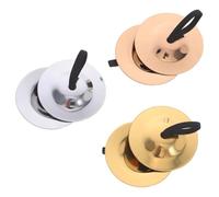 SWETRACE 3 Pairs Hand Bells for Musical Instruments Finger Cymbals Belly Dancing Zills Percussion for Dance Party Early Music Education