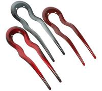 SWETRACE 3pcs U-shaped French Hair Pins for Thick Hair Lightweight Decorative in Assorted Colours Charming Vintage PC Material for Daily Life and Job Activities