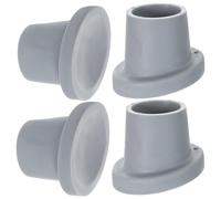 SWETRACE 4pcs 28mm Diameter Rubber Replacement Feet Caps for Shower Chair Bath Seat, Non-Slip Grey Rubber Tips with Hole, Mobility Aid Accessories for Elderly and Patient Transfer Bench