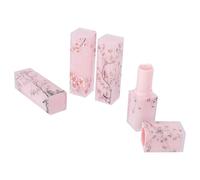SWETRACE 4Pcs Chinese Style Lipstick Tubes Set, Elegant Frosted Semi- Square Lip Cream Storage Containers for DIY Cosmetics, Unique Reusable Lipstick DIY Tubes for Travel and Daily Use