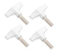 SWETRACE 4pcs Cymbal Fixing Screws for Drum Kits, Zinc Alloy Drum Set Screws Multi-functional Design and Professional Look, Silver Cymbal Fastener Accessories for Drummers