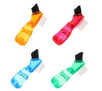 SWETRACE 4pcs Denture Toothbrush for False Teeth and Denture Cleaning with Effective Cleaning Bristles and Ergonomic Plastic Handle, Suitable for Daily Retainer Care