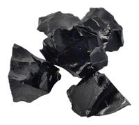 SWETRACE 5pcs Natural Obsidian Ornaments Small Obsidian Stones Aromatherapy Diffuser Use Good Workmanship Meditation Stone for Aromatherapy Diffusers Crystal Gemstone Collectors